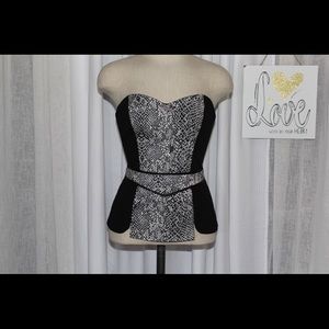 Guess strapless snake print Corset Size XS